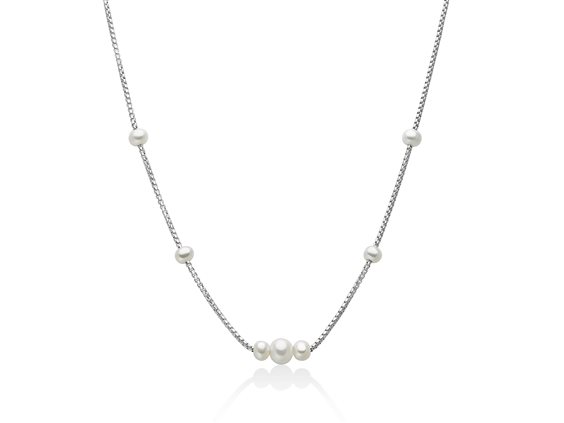 Collana Miluna Donna I Gioielli Di Miss Italia in Argento Perla PCL6627 - PCL6627